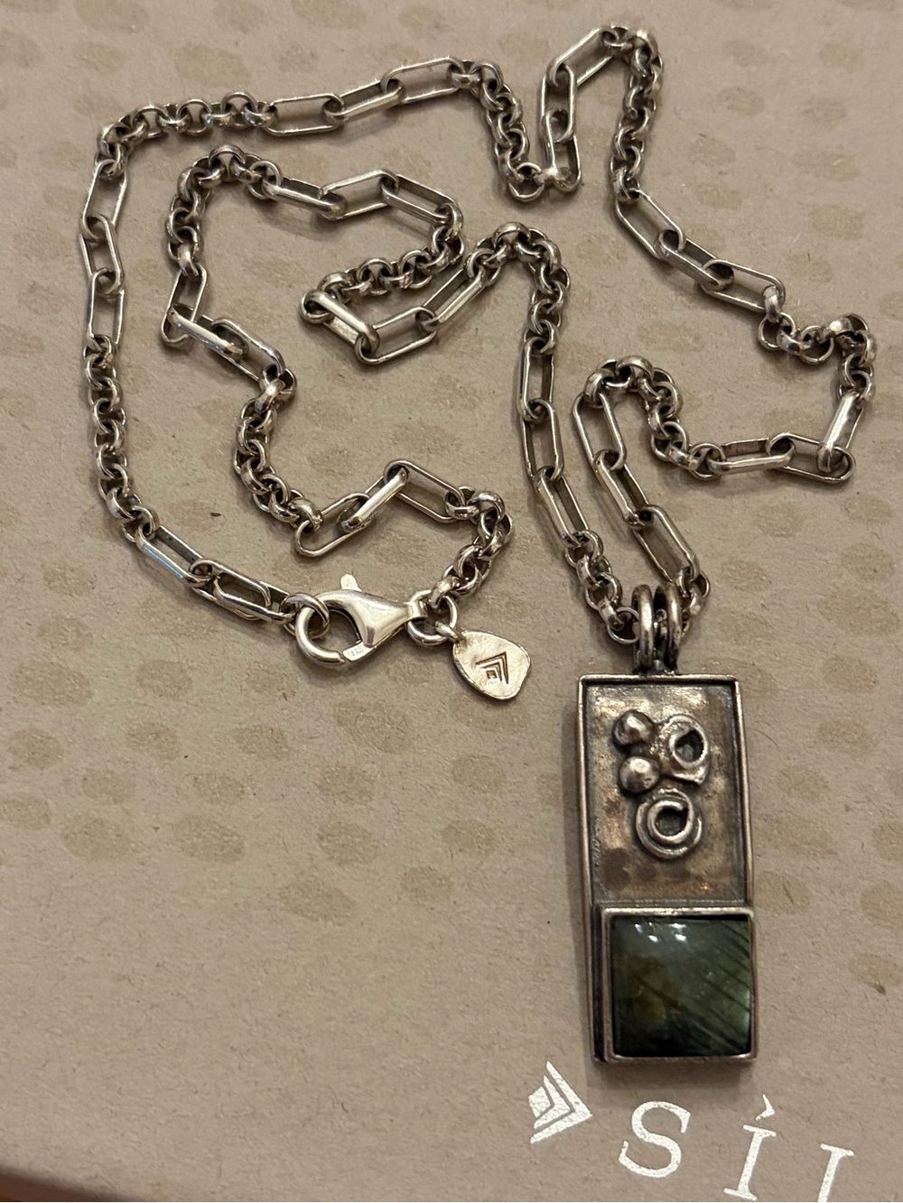 Vintage Silpada Sterling Silver and Labradorite Pendant “Timeless” Necklace - Picture 2 of 16